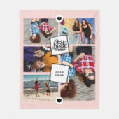 Beste vrienden voor altijd fotocollage blush roze fleece deken (Voorkant)