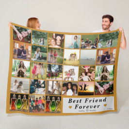 Beste vrienden voor altijd Fotocollage Fleece Deke Deken