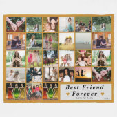 Beste vrienden voor altijd Fotocollage Fleece Deke Deken (Voorkant (Horizontaal))