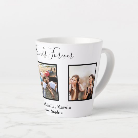 Beste vrienden voor altijd, foto's met een witte k latte mok (Rechterhoek)