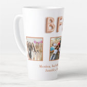 Beste vrienden voor altijd foto's roos goud latte mok (Linkerhoek)