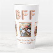 Beste vrienden voor altijd foto's roos goud latte mok (Voorkant)