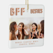 Beste vrienden voor altijd foto's roos goudbessen  keramisch ornament (Rechts)