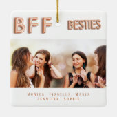 Beste vrienden voor altijd foto's roos goudbessen  keramisch ornament (Achterkant)