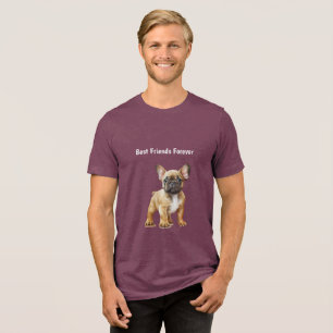 Beste vrienden voor altijd Frenchie Dog Tri-Blend Shirt