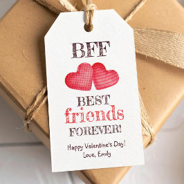Beste vrienden voor altijd Gelukkige Valentijnsdag Cadeaulabel