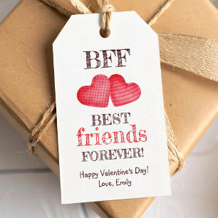 Beste vrienden voor altijd Gelukkige Valentijnsdag Cadeaulabel