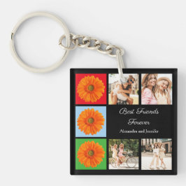 Beste vrienden voor altijd gepersonaliseerde fotoc sleutelhanger