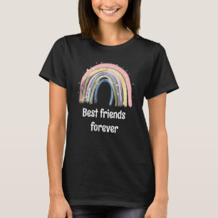 Beste vrienden voor altijd gouden regenboog sterre t-shirt