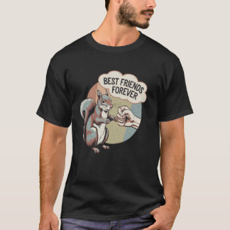 Beste Vrienden Voor Altijd Grappige Eekhoorn Retro T-shirt