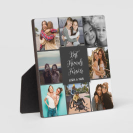 Beste vrienden voor altijd grijze foto handgeschre fotoplaat