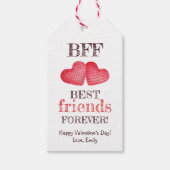 Beste vrienden voor altijd Happy Valentine's dag Cadeaulabel (Voorkant)