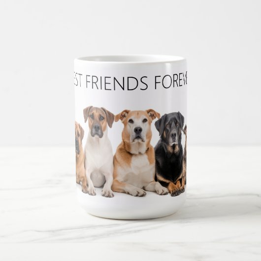Beste vrienden voor altijd hond koffiemok (Center)