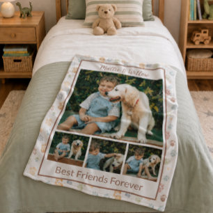 Beste Vrienden Voor Altijd Huisdier Foto Naam Fleece Deken
