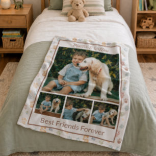 Beste Vrienden Voor Altijd Huisdier Foto Naam Fleece Deken