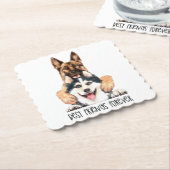 beste vrienden voor altijd . kartonnen onderzetters (Gebogen)