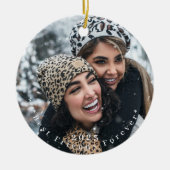 Beste vrienden voor altijd kerst foto jaar keramisch ornament (Voorkant)
