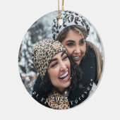 Beste vrienden voor altijd kerst foto jaar keramisch ornament (Links)