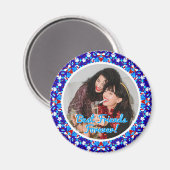 Beste vrienden voor altijd kerstfoto cadeau magneet (Voorkant / Achterkant)