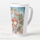 Beste vrienden voor altijd Kerstmis Latte Mok (Rechterhoek)