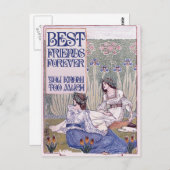 Beste vrienden voor altijd  kunst briefkaart (Voorkant / Achterkant)