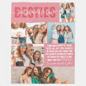 Beste vrienden voor altijd | Modern BFF 6 foto Fleece Deken (Voorkant)