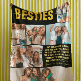 Beste vrienden voor altijd | Modern BFF 6 foto Fleece Deken