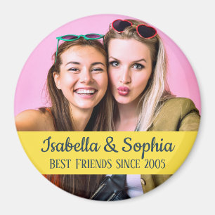 Beste vrienden voor altijd moderne BFF-foto Magneet