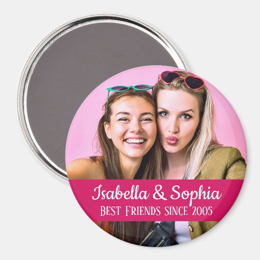 Beste vrienden voor altijd moderne BFF foto Magneet (Voorkant / Achterkant)