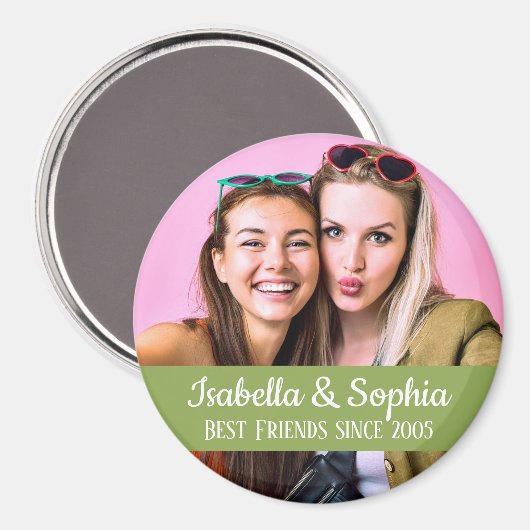 Beste vrienden voor altijd moderne BFF foto Magneet (Voorkant / Achterkant)