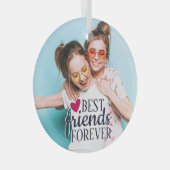 Beste vrienden voor altijd moderne BFF-fototrendy Glas Ornament (Voorkant Rechts)
