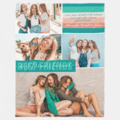 Beste Vrienden Voor Altijd | Moderne Strepen BFF 4 Fleece Deken (Voorkant)