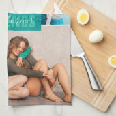 Beste Vrienden Voor Altijd | Moderne Strepen BFF 4 Theedoek (Quarter Fold)