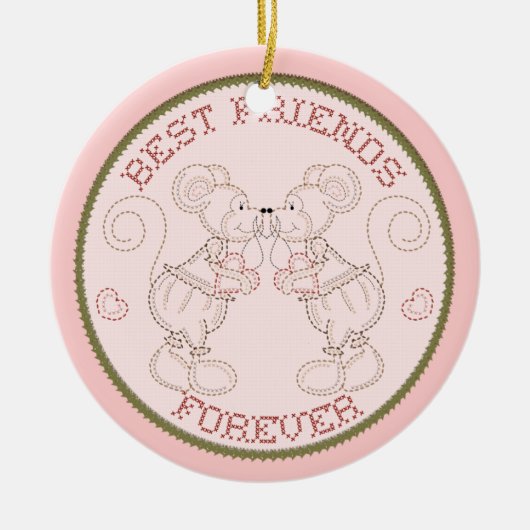 Beste vrienden voor altijd muizen Ornament (Voorkant)