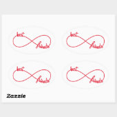 Beste vrienden voor altijd ovale sticker (Vel)