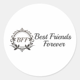 Beste vrienden voor altijd ronde sticker