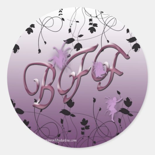 Beste vrienden voor altijd ronde sticker (Voorkant)