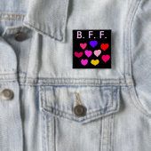 Beste vrienden voor altijd vierkante button 5,1 cm (In situ)