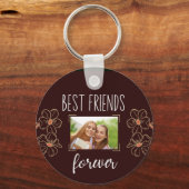 Beste vrienden voor altijd voeg je foto schattige  sleutelhanger (Voorkant)