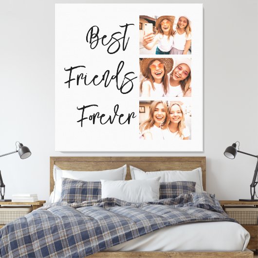 Beste vrienden voor altijd Vriendschap Gift Fotoco Canvas Afdruk (Insitu (Slaapkamer))
