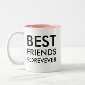 Beste vrienden voor altijd | vriendschapscadeau tweekleurige koffiemok (Links)