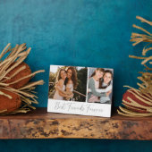 Beste vrienden voor altijd witte foto, handgeschre fotoplaat (Zijkant)