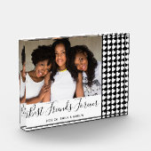 Beste vrienden voor altijd zwarte hartvriend fotoblokken (Links)