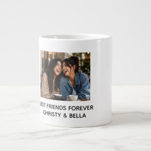 BESTE VRIENDEN VOOR ALTJD aangepaste foto & namen Grote Koffiekop