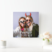 Beste vrienden voor eeuwig moderne BFF foto Vierkante Klok (Huis)