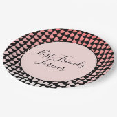 Beste vrienden voor eeuwig roze hart papieren bordje (Gekanteld)