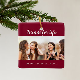 Beste vrienden voor het leven foto Bourgondische n Keramisch Ornament