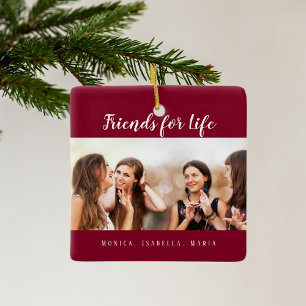 Beste vrienden voor het leven foto Bourgondische n Keramisch Ornament