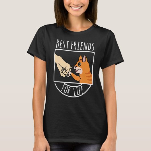 Beste vrienden voor het leven Ginger Cat Pet T-shirt (Voorkant)