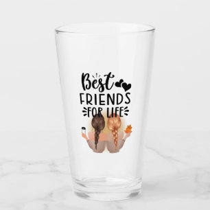 Beste vrienden voor het leven glas